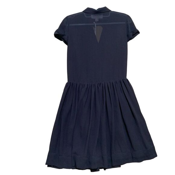 MORGAN CARPER  Semi Sheer Black SAPIN Mini Dress w/Pockets! Sz SML - Picture 3 of 16